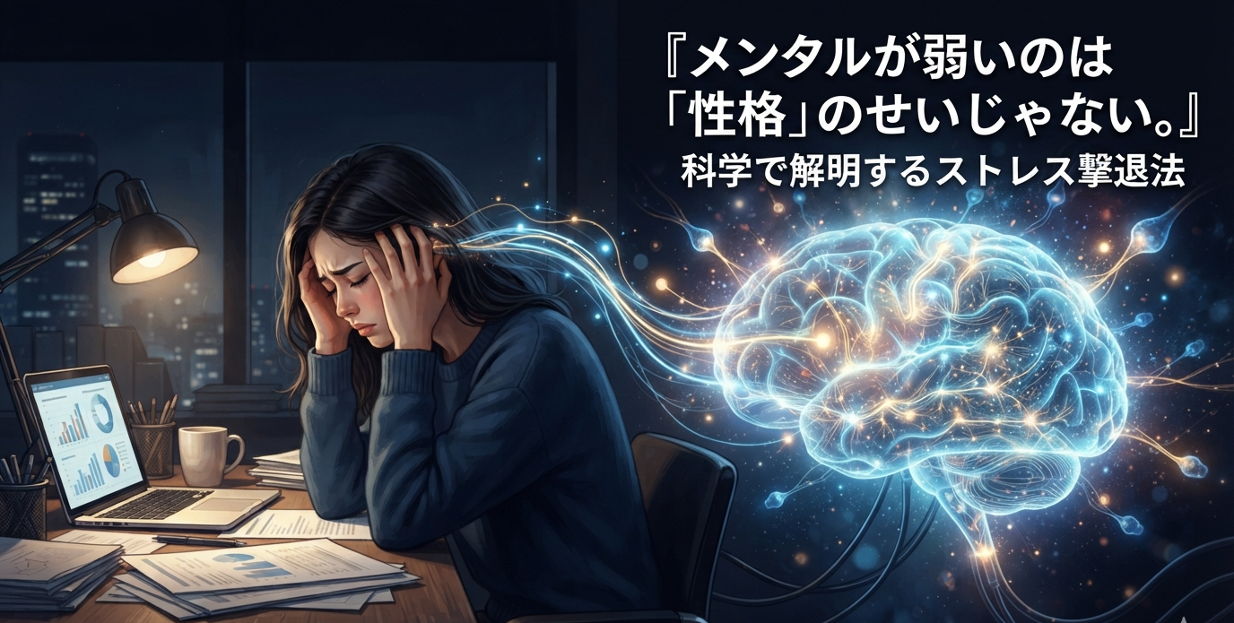 【科学が解明】ストレスで心が折れる人と折れない人の違いとは？脳を強くする「ストレス対策」完全ロードマップ